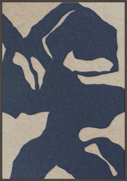 Silent Shadows 1 | ACOUSTIC ART Akustikbillede ART COPENHAGEN (DA) Sort ramme // 70x100 // Mørkeblå // Sand