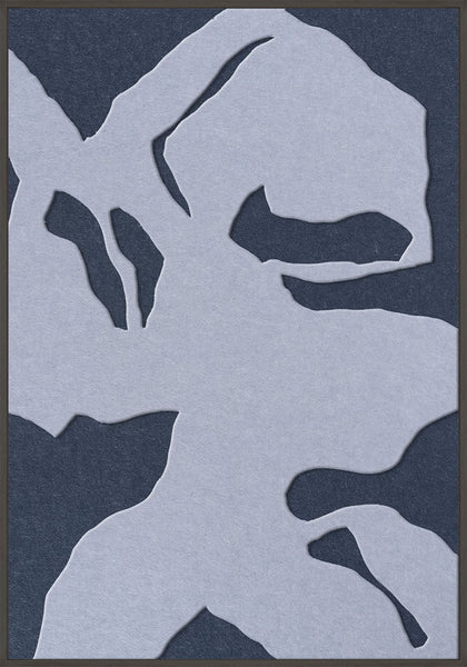 Silent Shadows 1 | ACOUSTIC ART Akustikbillede ART COPENHAGEN (DA) Sort ramme // 70x100 // Lyseblå // Mørkeblå