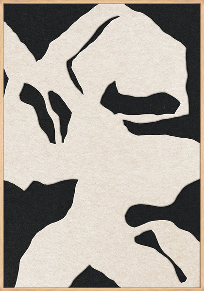 Silent Shadows 1 | ACOUSTIC ART Akustikbillede ART COPENHAGEN (DA) Ege ramme // 70x100 // Off white // Sort