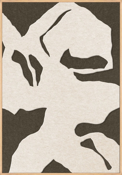 Silent Shadows 1 | ACOUSTIC ART Akustikbillede ART COPENHAGEN (DA) Ege ramme // 70x100 // Off white // Brun