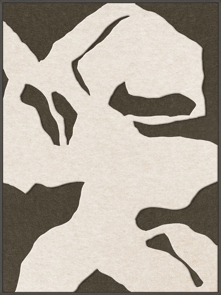Silent Shadows 1 | ACOUSTIC ART Akustikbillede ART COPENHAGEN (DA) Sort ramme // 90x120 // Off white // Brun