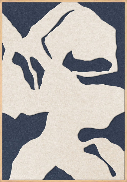 Silent Shadows 1 | ACOUSTIC ART Akustikbillede ART COPENHAGEN (DA) Ege ramme // 70x100 // Off white // Mørkeblå