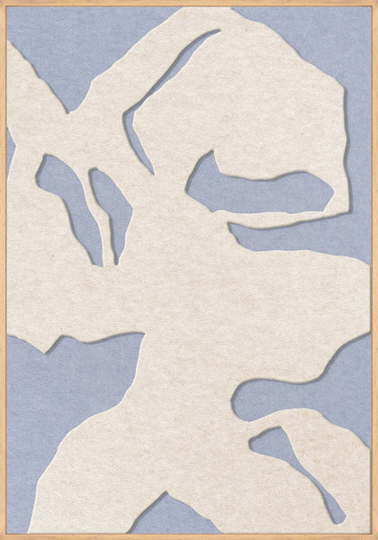 Silent Shadows 1 | ACOUSTIC ART Akustikbillede ART COPENHAGEN (DA) Ege ramme // 70x100 // Off white // Lyseblå