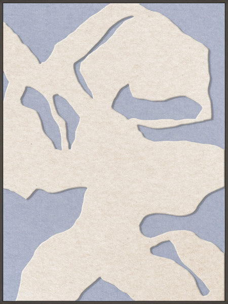 Silent Shadows 1 | ACOUSTIC ART Akustikbillede ART COPENHAGEN (DA) Sort ramme // 90x120 // Off white // Lyseblå
