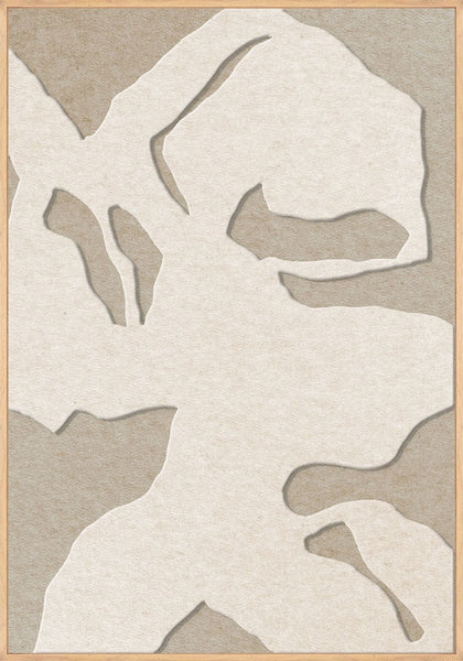 Silent Shadows 1 | ACOUSTIC ART Akustikbillede ART COPENHAGEN (DA) Ege ramme // 70x100 // Off white // Sand