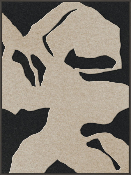Silent Shadows 1 | ACOUSTIC ART Akustikbillede ART COPENHAGEN (DA) Sort ramme // 90x120 // Sand // Sort