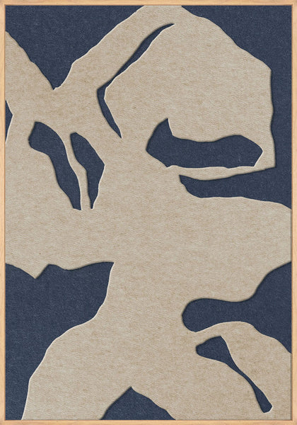 Silent Shadows 1 | ACOUSTIC ART Akustikbillede ART COPENHAGEN (DA) Ege ramme // 70x100 // Sand // Mørkeblå