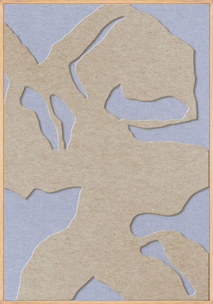 Silent Shadows 1 | ACOUSTIC ART Akustikbillede ART COPENHAGEN (DA) Ege ramme // 70x100 // Sand // Lyseblå