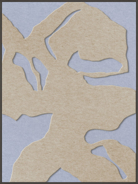 Silent Shadows 1 | ACOUSTIC ART Akustikbillede ART COPENHAGEN (DA) Sort ramme // 90x120 // Sand // Lyseblå