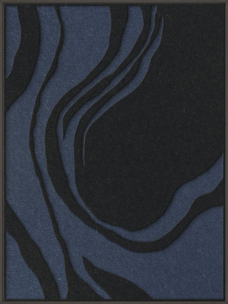 Sacred Silence 2 | ACOUSTIC ART Akustikbillede ART COPENHAGEN (DA) Sort ramme // 90x120 // Sort // Mørkeblå