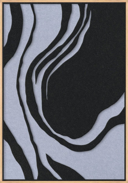 Sacred Silence 2 | ACOUSTIC ART Akustikbillede ART COPENHAGEN (DA) Ege ramme // 70x100 // Sort // Lyseblå