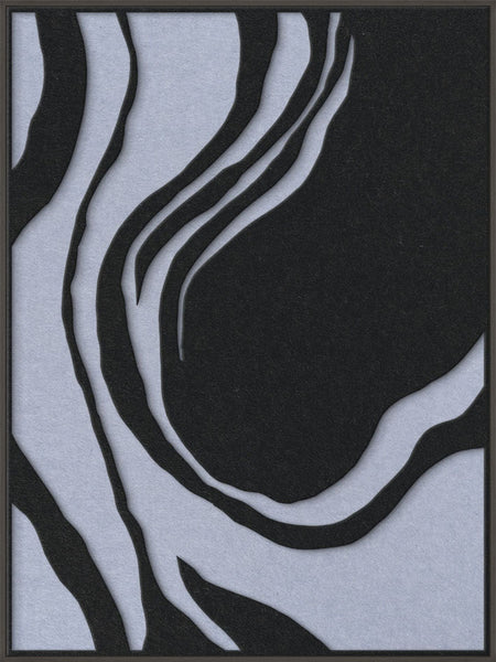 Sacred Silence 2 | ACOUSTIC ART Akustikbillede ART COPENHAGEN (DA) Sort ramme // 90x120 // Sort // Lyseblå