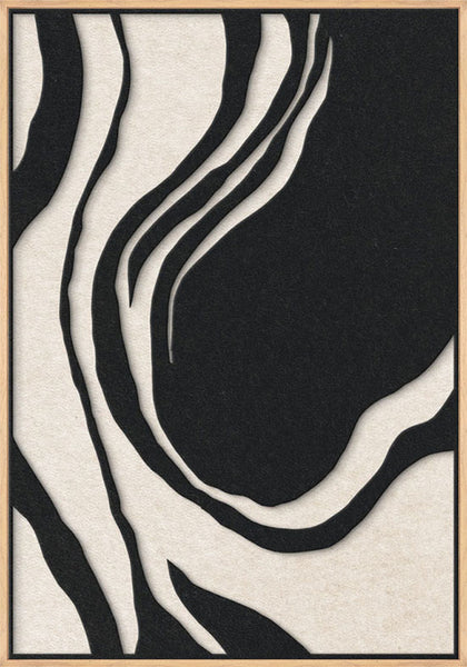 Sacred Silence 2 | ACOUSTIC ART Akustikbillede ART COPENHAGEN (DA) Ege ramme // 70x100 // Sort // Off white