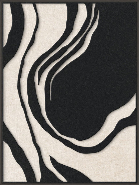 Sacred Silence 2 | ACOUSTIC ART Akustikbillede ART COPENHAGEN (DA) Sort ramme // 90x120 // Sort // Off white