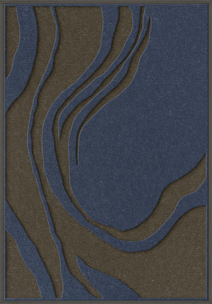 Sacred Silence 2 | ACOUSTIC ART Akustikbillede ART COPENHAGEN (DA) Sort ramme // 70x100 // Mørkeblå // Brun