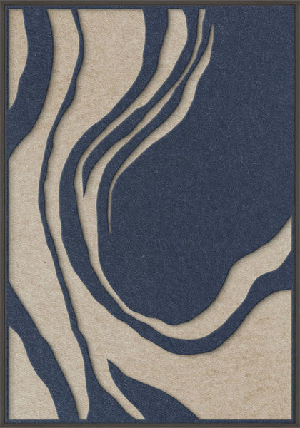 Sacred Silence 2 | ACOUSTIC ART Akustikbillede ART COPENHAGEN (DA) Sort ramme // 70x100 // Mørkeblå // Sand
