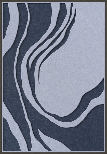 Sacred Silence 2 | ACOUSTIC ART Akustikbillede ART COPENHAGEN (DA) Sort ramme // 70x100 // Lyseblå // Mørkeblå