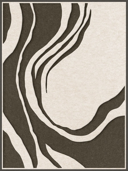 Sacred Silence 2 | ACOUSTIC ART Akustikbillede ART COPENHAGEN (DA) Sort ramme // 90x120 // Off white // Brun