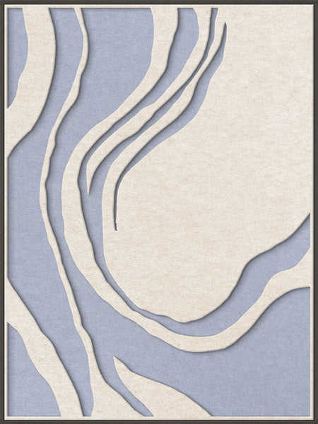Sacred Silence 2 | ACOUSTIC ART Akustikbillede ART COPENHAGEN (DA) Sort ramme // 90x120 // Off white // Lyseblå