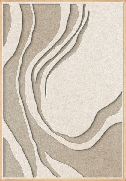 Sacred Silence 2 | ACOUSTIC ART Akustikbillede ART COPENHAGEN (DA) Ege ramme // 70x100 // Off white // Sand