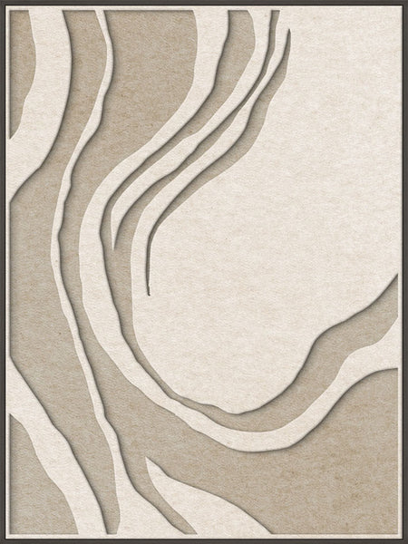 Sacred Silence 2 | ACOUSTIC ART Akustikbillede ART COPENHAGEN (DA) Sort ramme // 90x120 // Off white // Sand