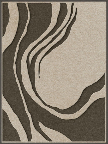 Sacred Silence 2 | ACOUSTIC ART Akustikbillede ART COPENHAGEN (DA) Sort ramme // 90x120 // Sand // Brun