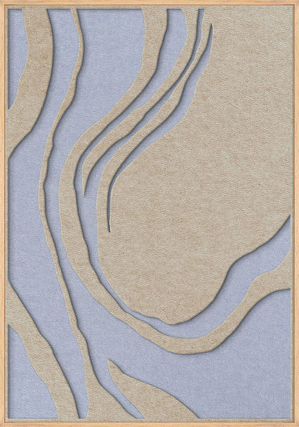 Sacred Silence 2 | ACOUSTIC ART Akustikbillede ART COPENHAGEN (DA) Ege ramme // 70x100 // Sand // Lyseblå