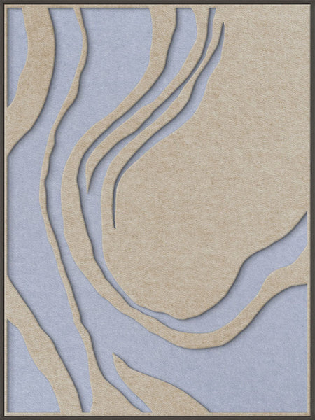 Sacred Silence 2 | ACOUSTIC ART Akustikbillede ART COPENHAGEN (DA) Sort ramme // 90x120 // Sand // Lyseblå