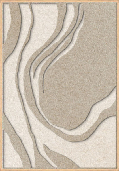 Sacred Silence 2 | ACOUSTIC ART Akustikbillede ART COPENHAGEN (DA) Ege ramme // 70x100 // Sand // Off white