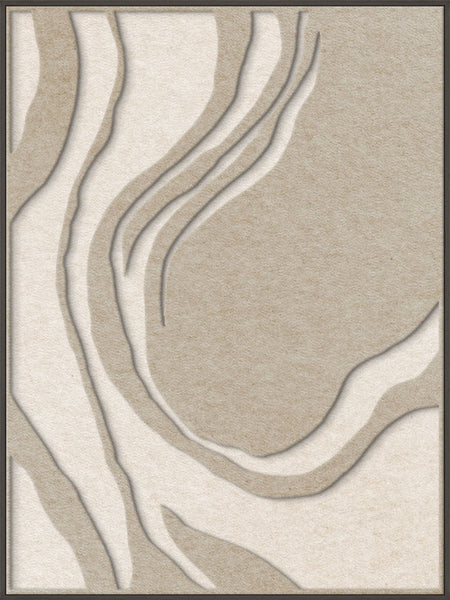 Sacred Silence 2 | ACOUSTIC ART Akustikbillede ART COPENHAGEN (DA) Sort ramme // 90x120 // Sand // Off white