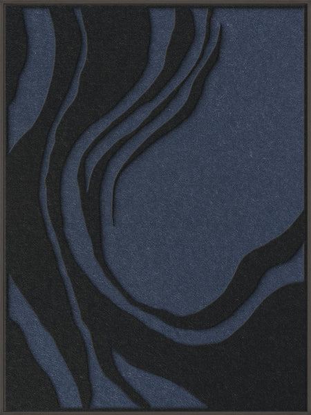 Sacred Silence 1 | ACOUSTIC ART Akustikbillede ART COPENHAGEN (DA) Sort ramme // 90x120 // Sort // Mørkeblå