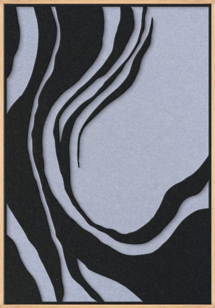 Sacred Silence 1 | ACOUSTIC ART Akustikbillede ART COPENHAGEN (DA) Ege ramme // 70x100 // Sort // Lyseblå