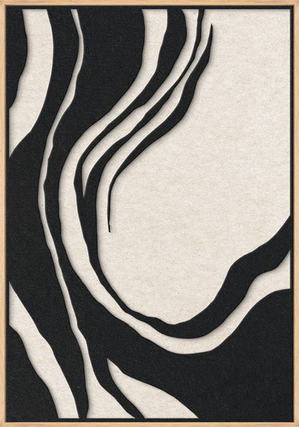 Sacred Silence 1 | ACOUSTIC ART Akustikbillede ART COPENHAGEN (DA) Ege ramme // 70x100 // Sort // Off white