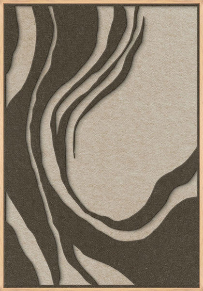 Sacred Silence 1 | ACOUSTIC ART Akustikbillede ART COPENHAGEN (DA) Ege ramme // 70x100 // Brun // Sand