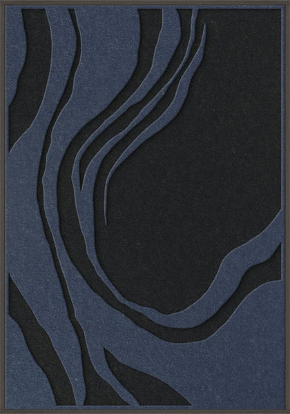 Sacred Silence 1 | ACOUSTIC ART Akustikbillede ART COPENHAGEN (DA) Sort ramme // 70x100 // Mørkeblå // Sort