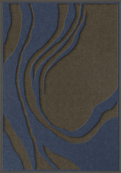 Sacred Silence 1 | ACOUSTIC ART Akustikbillede ART COPENHAGEN (DA) Sort ramme // 70x100 // Mørkeblå // Brun