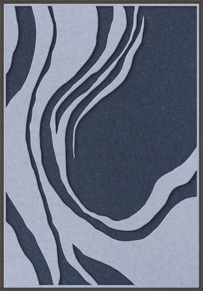 Sacred Silence 1 | ACOUSTIC ART Akustikbillede ART COPENHAGEN (DA) Sort ramme // 70x100 // Lyseblå // Mørkeblå