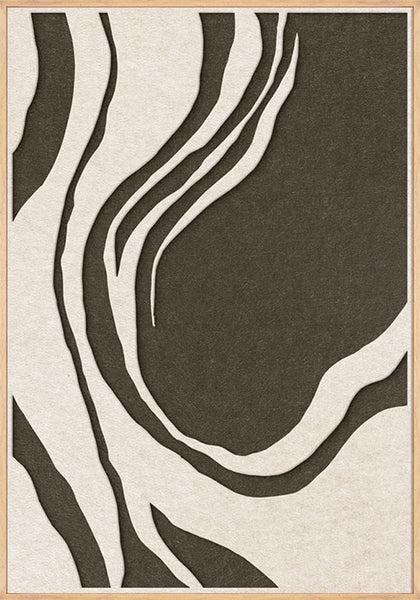 Sacred Silence 1 | ACOUSTIC ART Akustikbillede ART COPENHAGEN (DA) Ege ramme // 70x100 // Off white // Brun