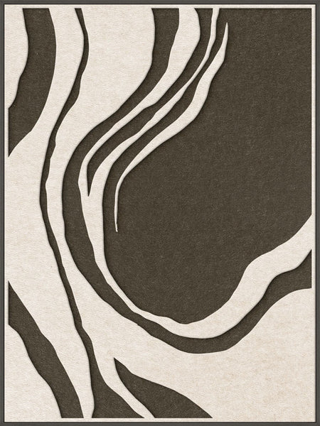 Sacred Silence 1 | ACOUSTIC ART Akustikbillede ART COPENHAGEN (DA) Sort ramme // 90x120 // Off white // Brun