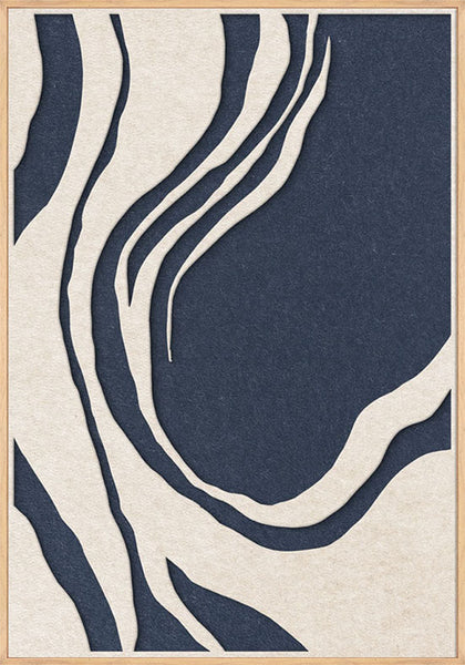 Sacred Silence 1 | ACOUSTIC ART Akustikbillede ART COPENHAGEN (DA) Ege ramme // 70x100 // Off white // Mørkeblå