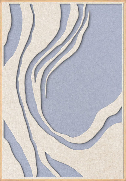 Sacred Silence 1 | ACOUSTIC ART Akustikbillede ART COPENHAGEN (DA) Ege ramme // 70x100 // Off white // Lyseblå