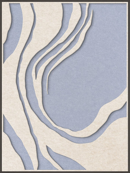 Sacred Silence 1 | ACOUSTIC ART Akustikbillede ART COPENHAGEN (DA) Sort ramme // 90x120 // Off white // Lyseblå