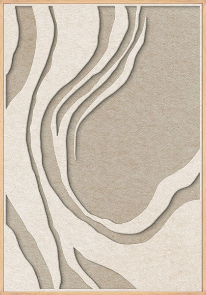 Sacred Silence 1 | ACOUSTIC ART Akustikbillede ART COPENHAGEN (DA) Ege ramme // 70x100 // Off white // Sand