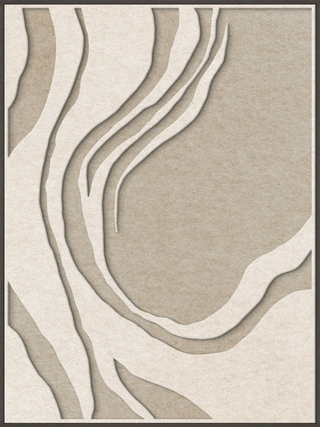 Sacred Silence 1 | ACOUSTIC ART Akustikbillede ART COPENHAGEN (DA) Sort ramme // 90x120 // Off white // Sand