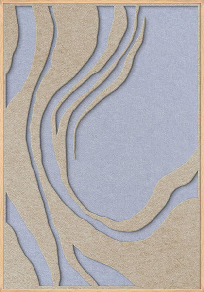 Sacred Silence 1 | ACOUSTIC ART Akustikbillede ART COPENHAGEN (DA) Ege ramme // 70x100 // Sand // Lyseblå