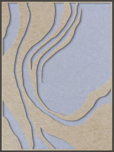 Sacred Silence 1 | ACOUSTIC ART Akustikbillede ART COPENHAGEN (DA) Sort ramme // 90x120 // Sand // Lyseblå