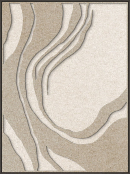 Sacred Silence 1 | ACOUSTIC ART Akustikbillede ART COPENHAGEN (DA) Sort ramme // 90x120 // Sand // Off white