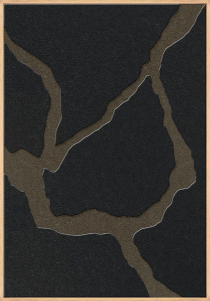 Quiet Friction 2 | ACOUSTIC ART Akustikbillede ART COPENHAGEN (DA) Ege ramme // 70x100 // Sort // Brun