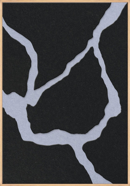 Quiet Friction 2 | ACOUSTIC ART Akustikbillede ART COPENHAGEN (DA) Ege ramme // 70x100 // Sort // Lyseblå