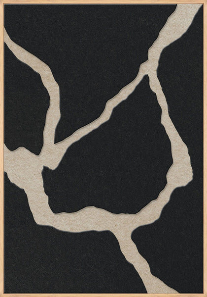 Quiet Friction 2 | ACOUSTIC ART Akustikbillede ART COPENHAGEN (DA) Ege ramme // 70x100 // Sort // Sand